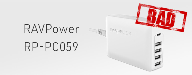【規格不適合】RAVPower 60W 5ポートUSB-C充電器 RP-PC059レビュー