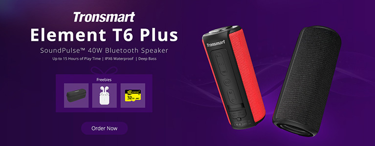Tronsmart T6 Plus 40W Bluetoothスピーカーが特価。USB Type-C充電・IPX6防水対応
