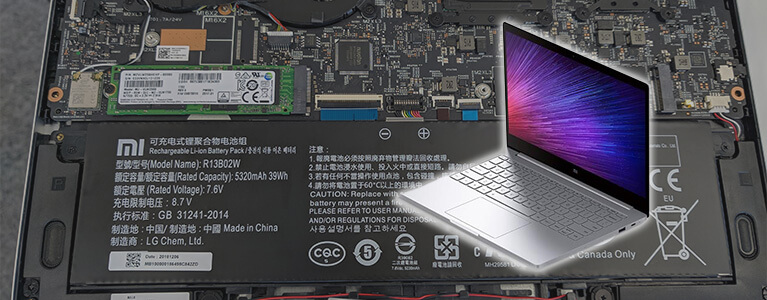 Xiaomi Mi Notebook Air 13.3のバッテリーを交換してみた。3,600円で新品同様に