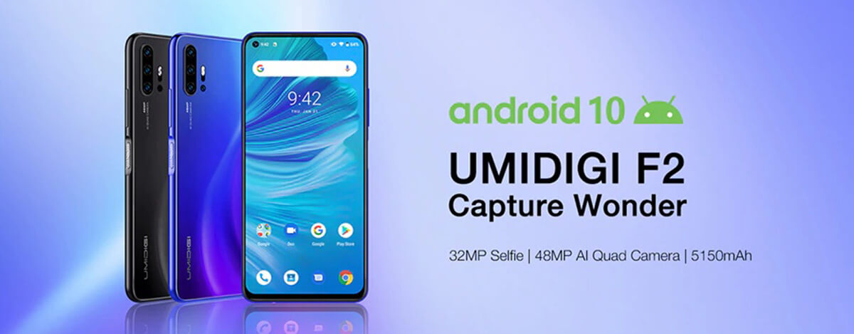 Android 10搭載UMIDIGI F2がプレセール中。Helio P70・48MPカメラ、5150mAhバッテリーで約2.7万円