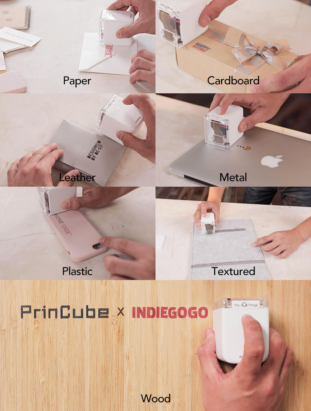 PrinCube - どこでもフルカラー印刷できる1万円ハンディプリンター、紙に木や布にも - AndroPlus