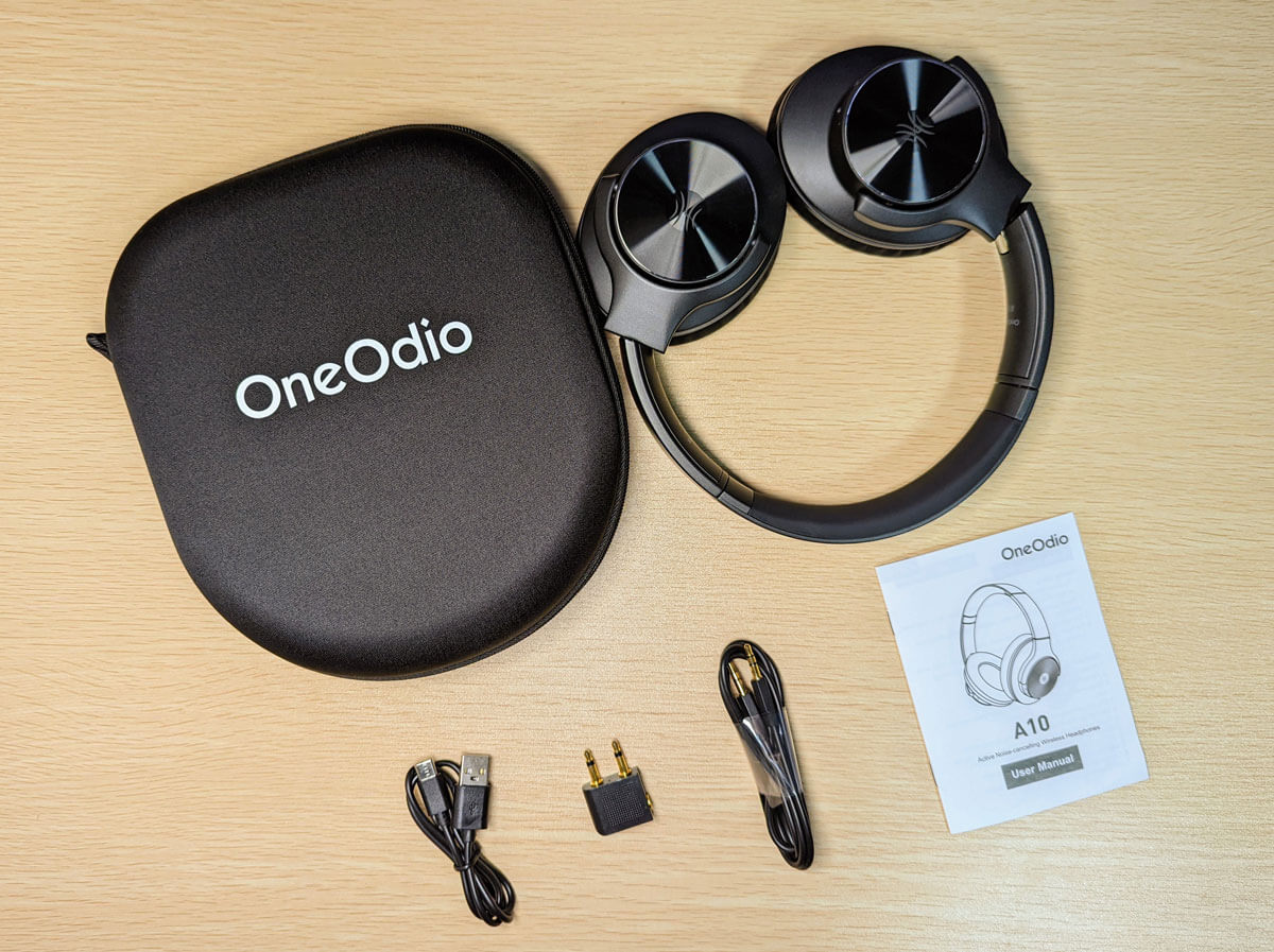 OneOdio A10 Bluetoothヘッドホン レビュー。最大30dBのANC搭載、最大54時間の音楽再生 AndroPlus