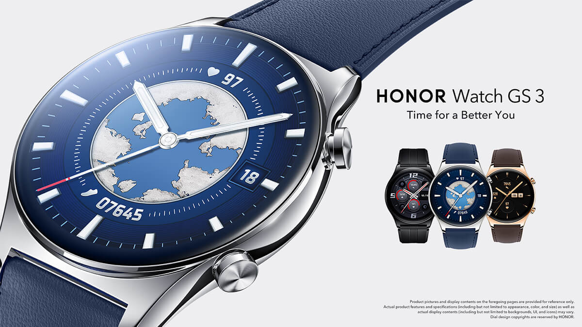 HONOR Watch GS 3スマートウォッチが$179で発売。1.43インチ円形AMOLED、GPS搭載で14日のバッテリー持ち